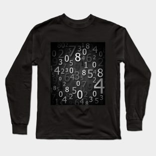 numbers background Long Sleeve T-Shirt